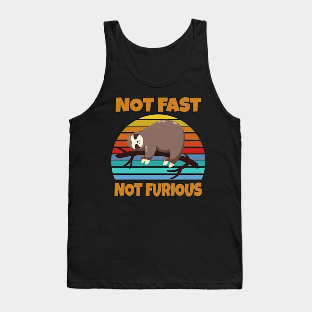 Not Fast Not Furious Sloth Tank Top by WorkMemes